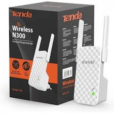 Tenda Répéteur WiFi A9, Amplificateur WiFi Puissant N300, Antennes 3dBi à Haute Gain, Couverture Étendue, Signal Fort, WPS, Compatible Tous Routeurs WLAN