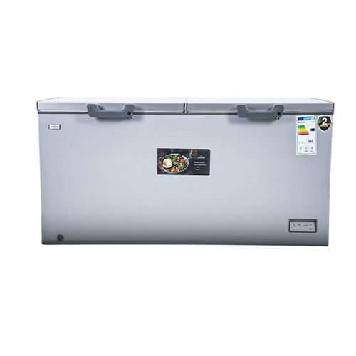 Elactron Congélateur Coffre - EL63CFS – 750L – 2 Portes – Silver – Roues & Éclairage Intérieur – Faible Consommation