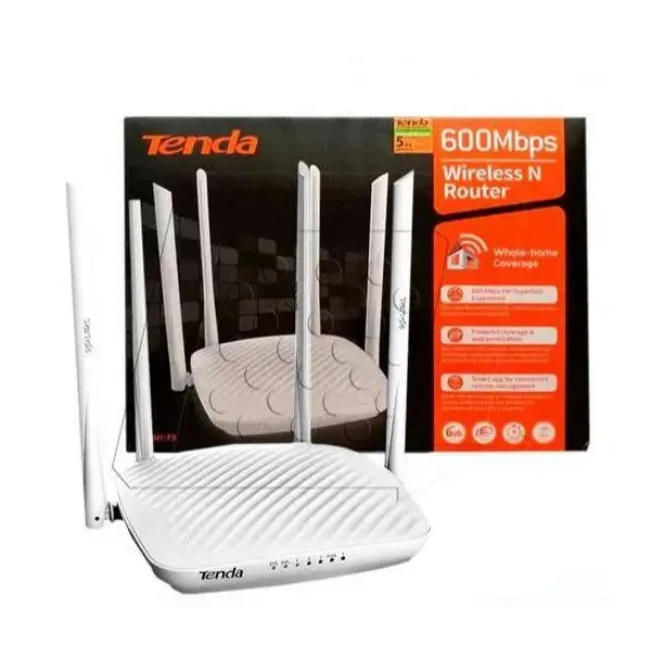 Tenda F9 Routeur 600 Mbps Wi-Fi N en 2,4 GHz, Routeur Ethernet 4 ports, 4 * 6dBi Antennes Omnidirectionnel, Point d'accès,Mode Répéteur,Gestion APP,Beamforming+,Compatible avec Toutes les Box Internet