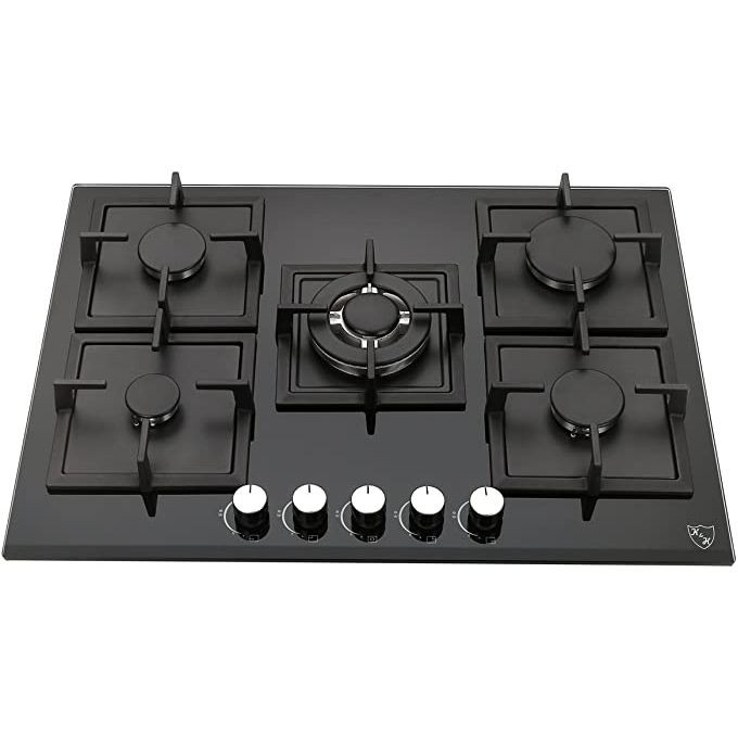 Plaque Encastrable Elactron 5 FEUX GAZ 70CM MIROIR BL035