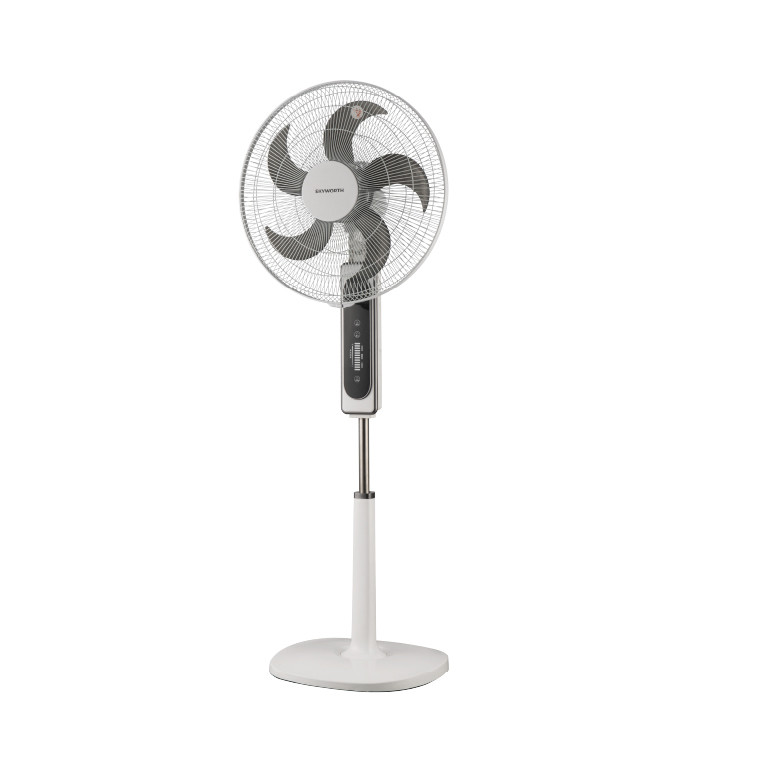 VENTILATEUR ELACTRON SUR PIED 18POUCES AVEC COMMANDE BLANC L-96
