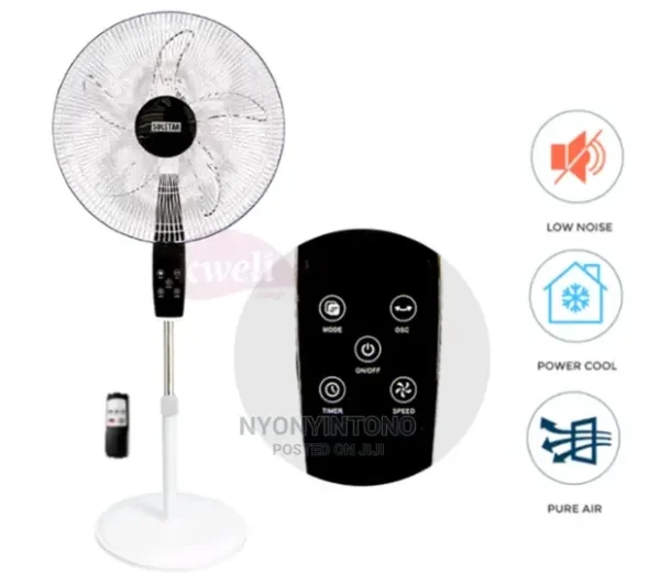 VENTILATEUR SUR PIED SOLSTAR 18POUCES AVEC COMMANDE FSR 1840U-LWH SS