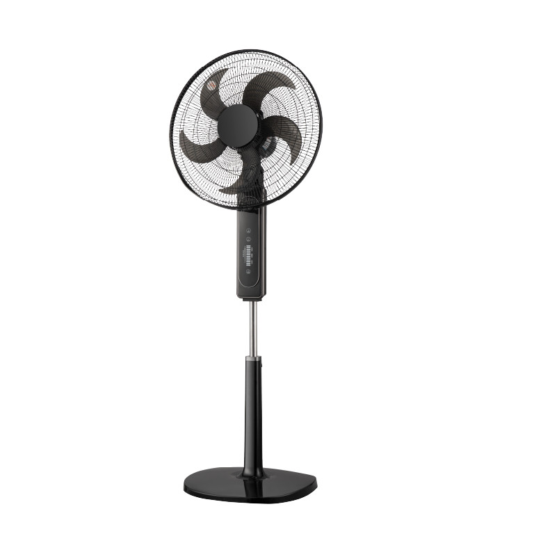 VENTILATEUR ELACTRON SUR PIED 18POUCES AVEC COMMANDE NOIR L-96