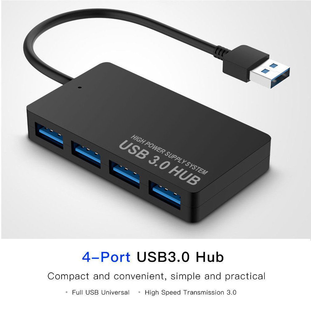 USB3.0 Hub de transmission haute vitesse ultra-mince un à quatre 1 port 3.0 + 3 ports 2.0 Ordinateur portable transfrontalier PD Stock haute vitesse