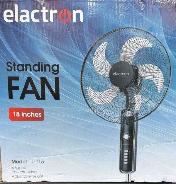 VENTILATEUR ELACTRON SUR PIED 18POUCES NOIR L-115