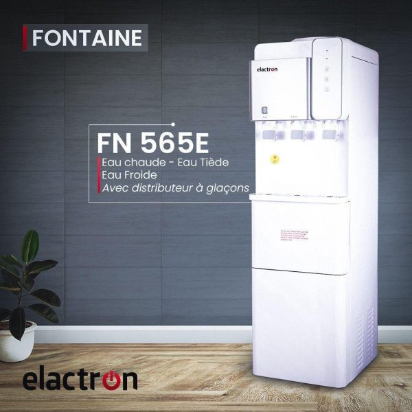 FONTAINE ELACTRON AVEC 3SORTIES DEAU ET DISTRIBUTION GLAÇONS FN-565E