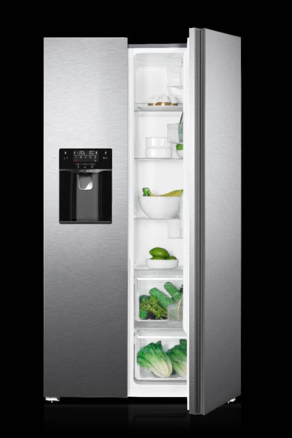 REFRIGERATEUR ELACTRON SIDE BY SIDE 2PORTES AVEC DIST EAU ET GLACON SILVER EL48SBSIM