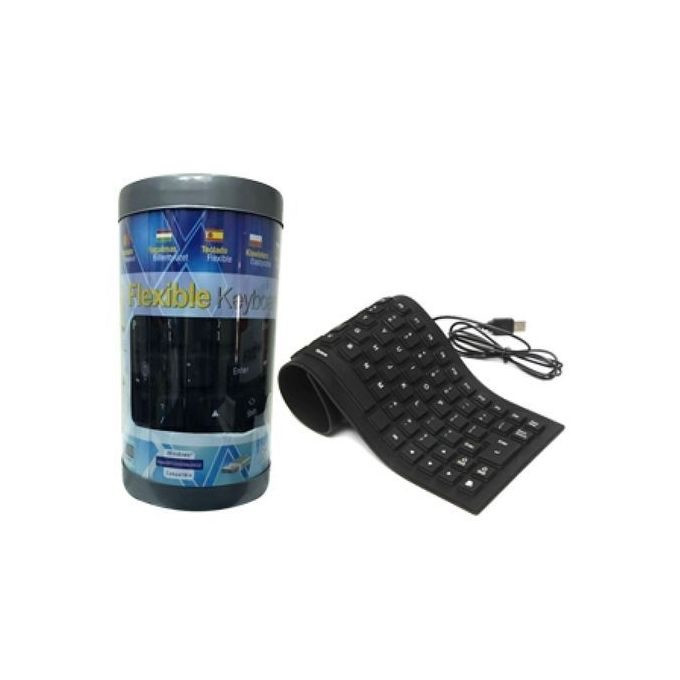 Clavier Souple, Clavier Lavable en Silicone Flexible avec USB 2.0 109 Touches Full